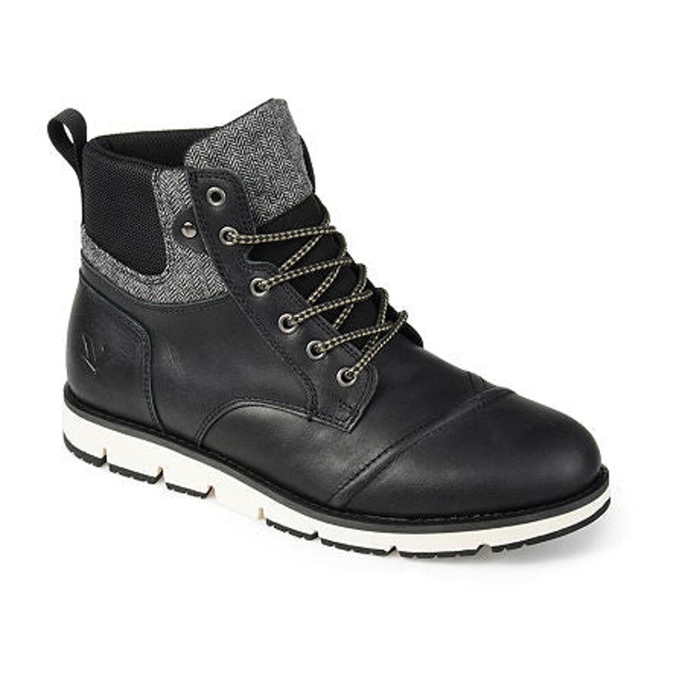 Men's Territory Raider Leather Cap Toe Ankle Boot - Black - 9.5W - NIB